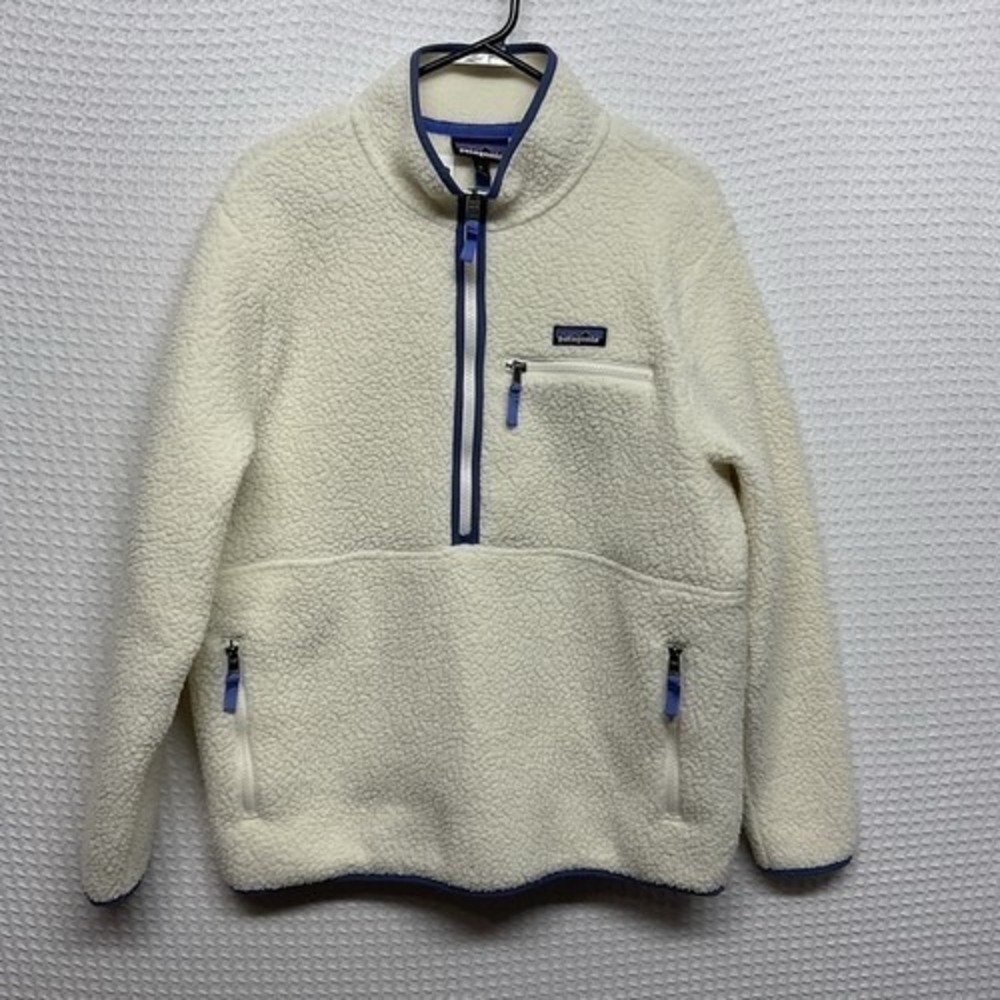 Patagonia Retro Pile Fleece Marsupial 1/2 Zip Hiking Jacket Women XL Sri Lanka